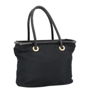CELINE Tote Bag Nylon Black Gold